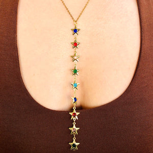 Gold Y Star Necklace