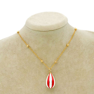 Red - White Hot Air Balloon Necklace