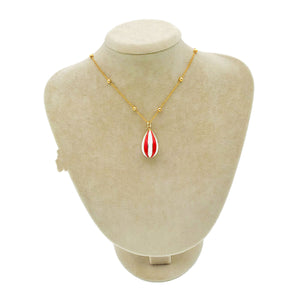Red - White Hot Air Balloon Necklace