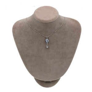Blue & White Hot Air Balloon Necklace