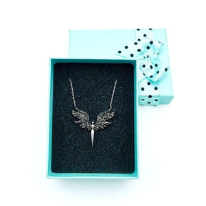 Black Archangel Necklace with zircon