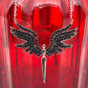 Black Archangel Necklace with zircon