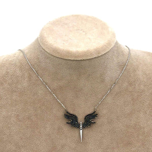 Black Archangel Necklace with zircon
