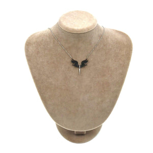 Black Archangel Necklace with zircon