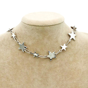 Y2K Star Choker Chain Necklace